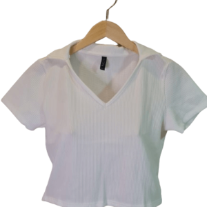 Cropped Offwhite Blue Steel